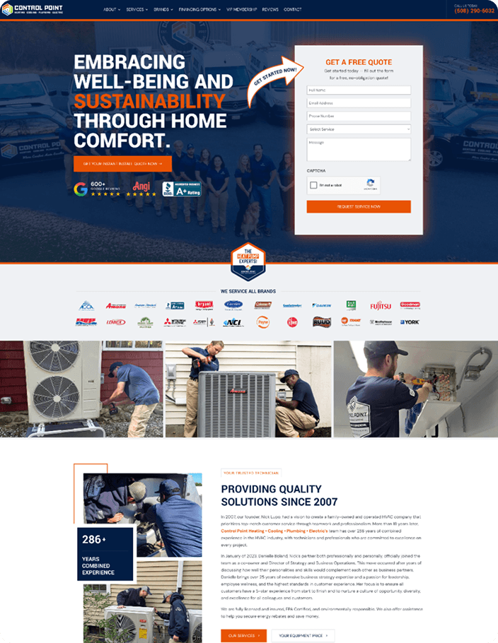 Control Point website design
