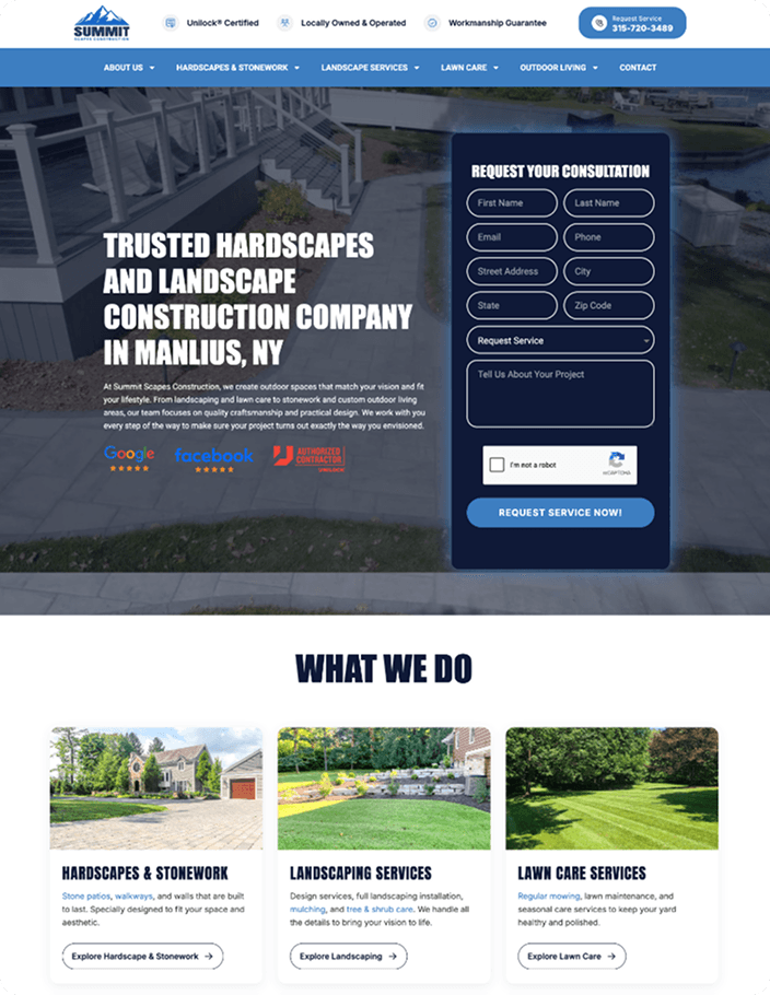 Summit website design